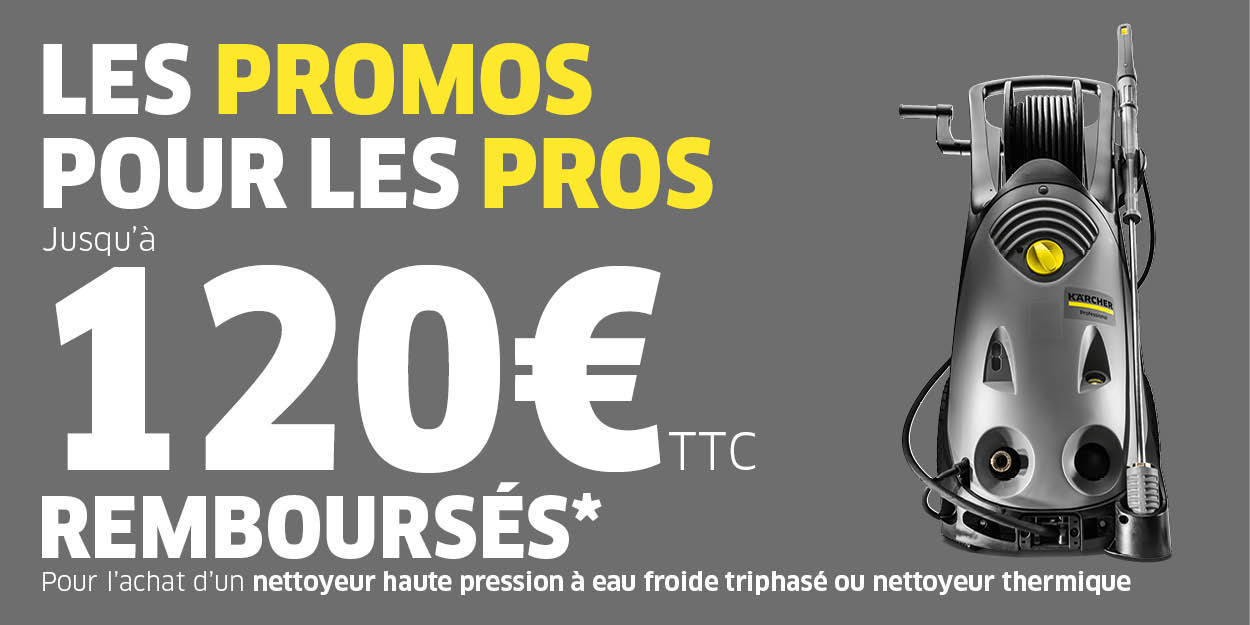 Promos pour les pros nettoyeur haute pression thermique triphasé Promos pour les pros nettoyeur haute pression thermique triphasé