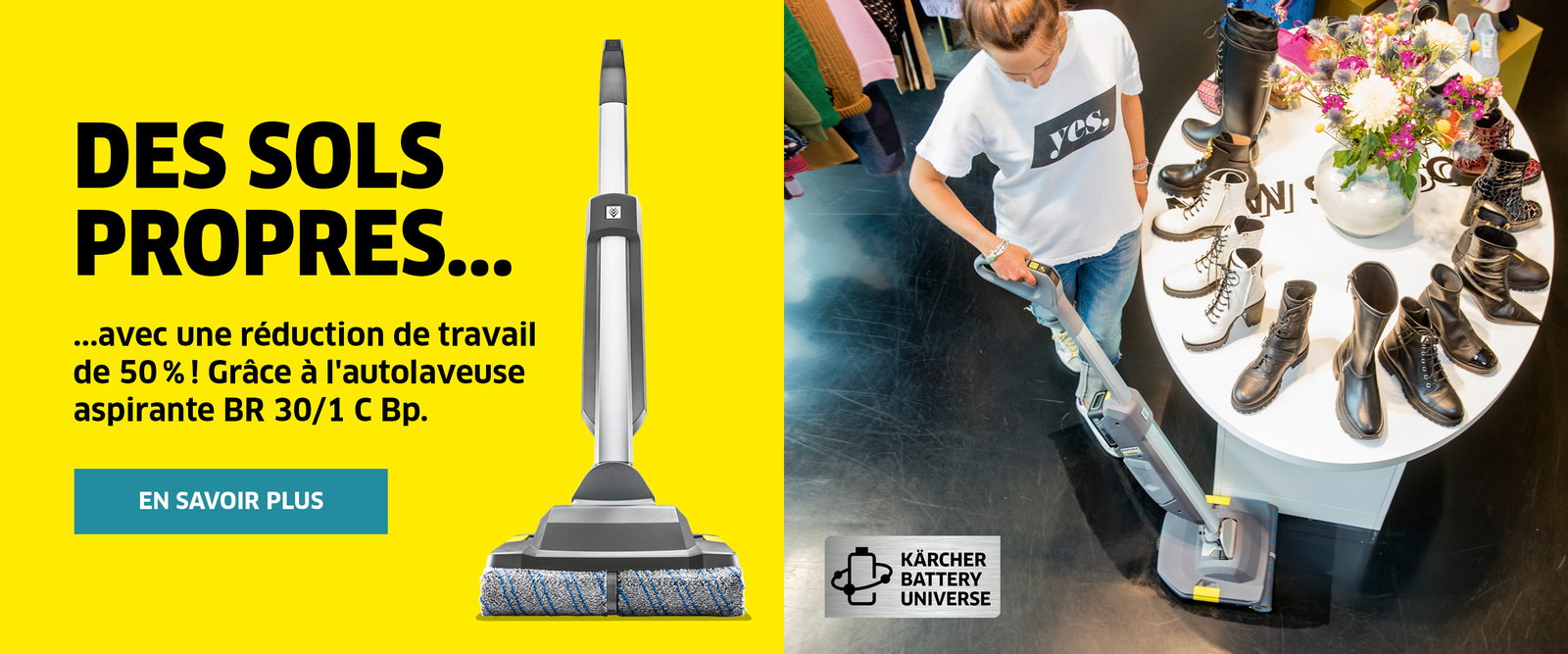 Autolaveuse aspirante sans fil BR 30/1 C Bp