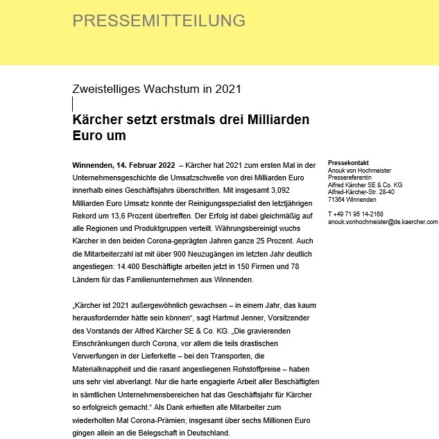 Press Release Year-end review 2023