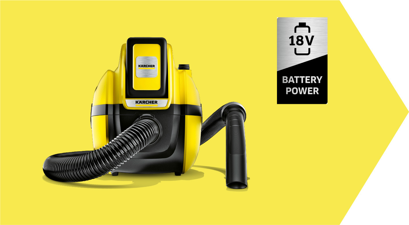 Front view of WD 1 compact battery and WD 3 battery