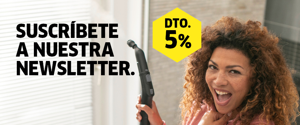 Formulario de suscripción newsletter Mujer con maquina vapor Kärcher