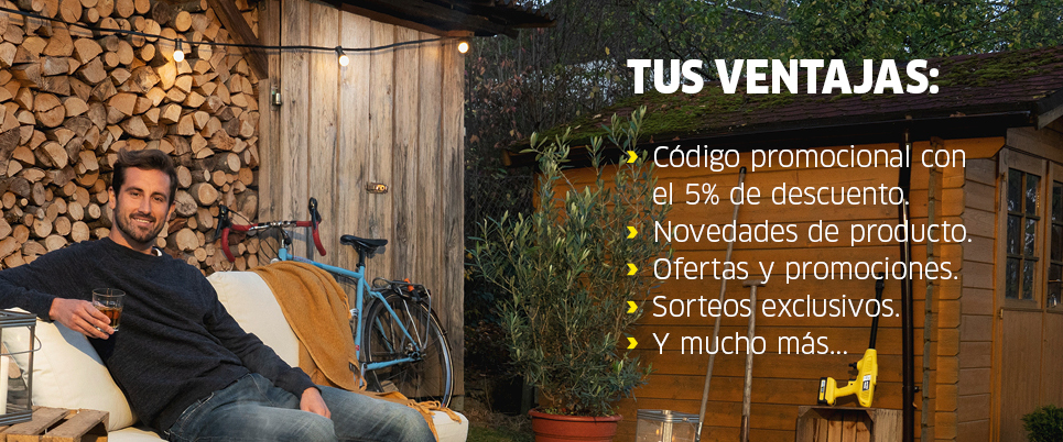 Ventajas de suscribirte a nuestra Newsletter Hombre disfrutando de ventajas de suscripción Newsletter Kärcher