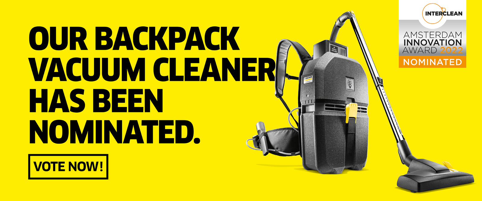 Banner Vote Kärcher Backpack vacuum cleaner 2022