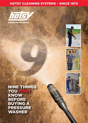 Cover image of Hotsy's "9 Things You Must Know Before Buying" brochure