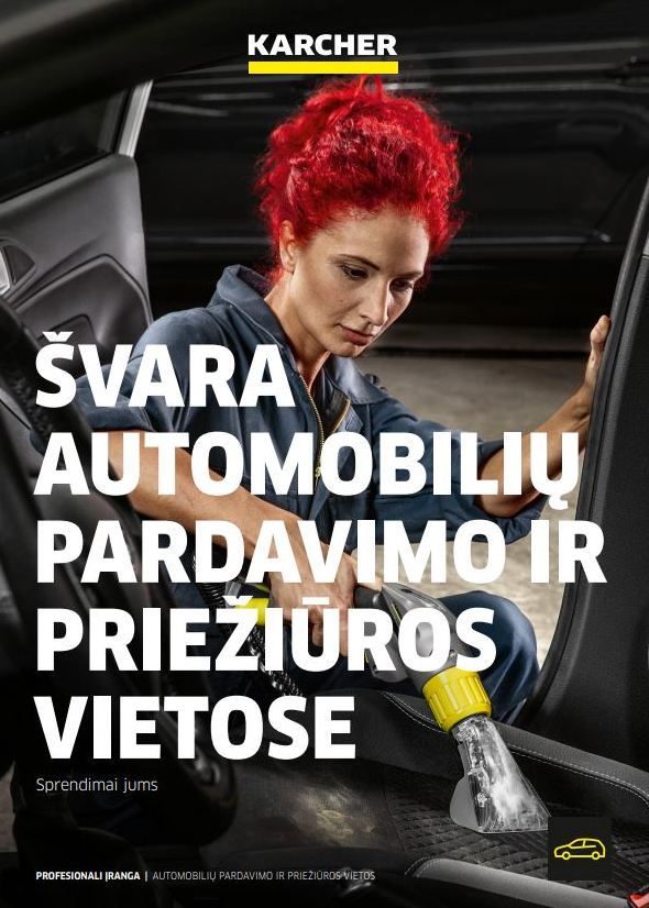 Švara automobilių pardavimo ir priežiūros vietose