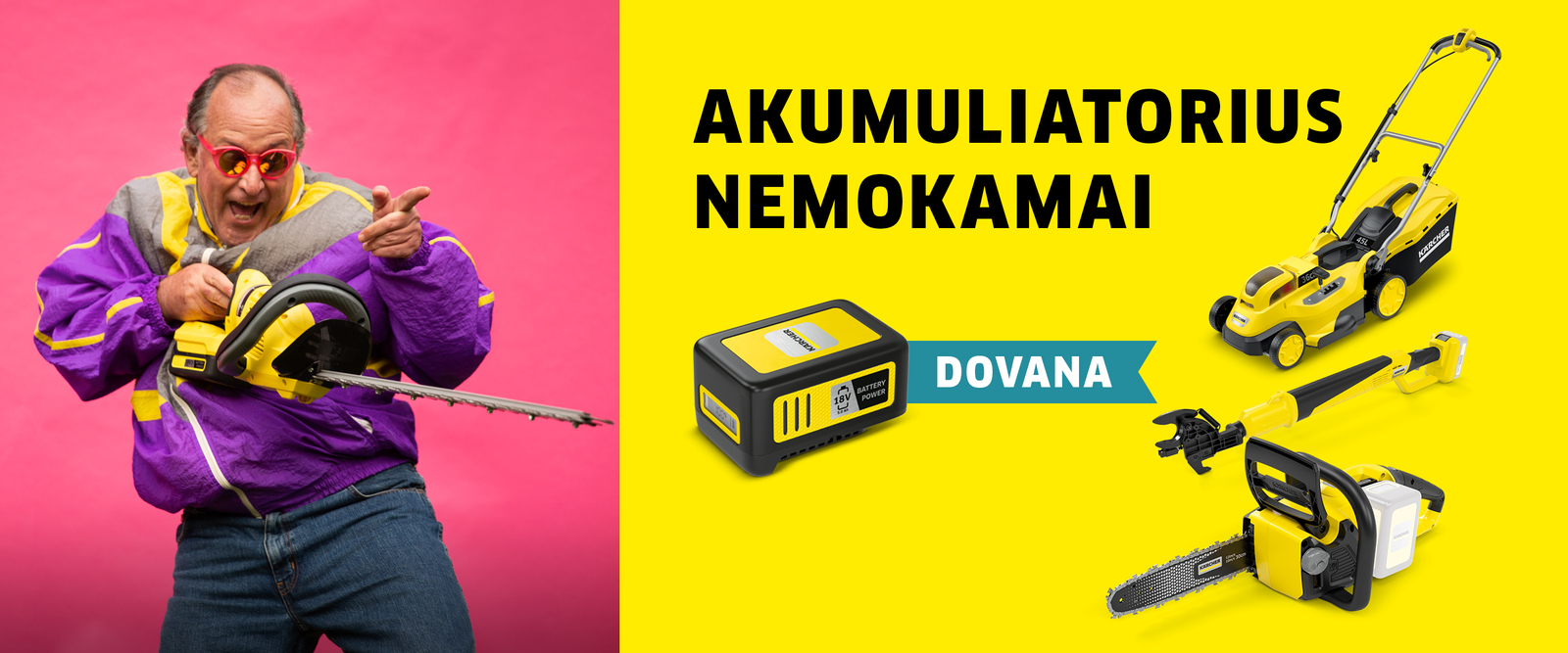 Akumuliatorius nemokamai Karcher sodo promo