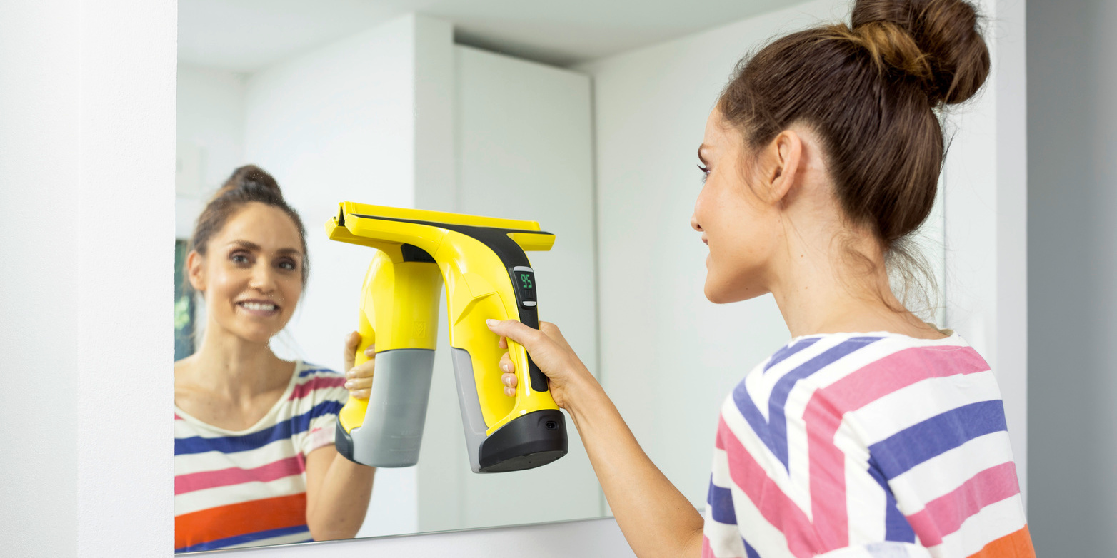 Nettoyage des miroirs avec les conseils Kärcher