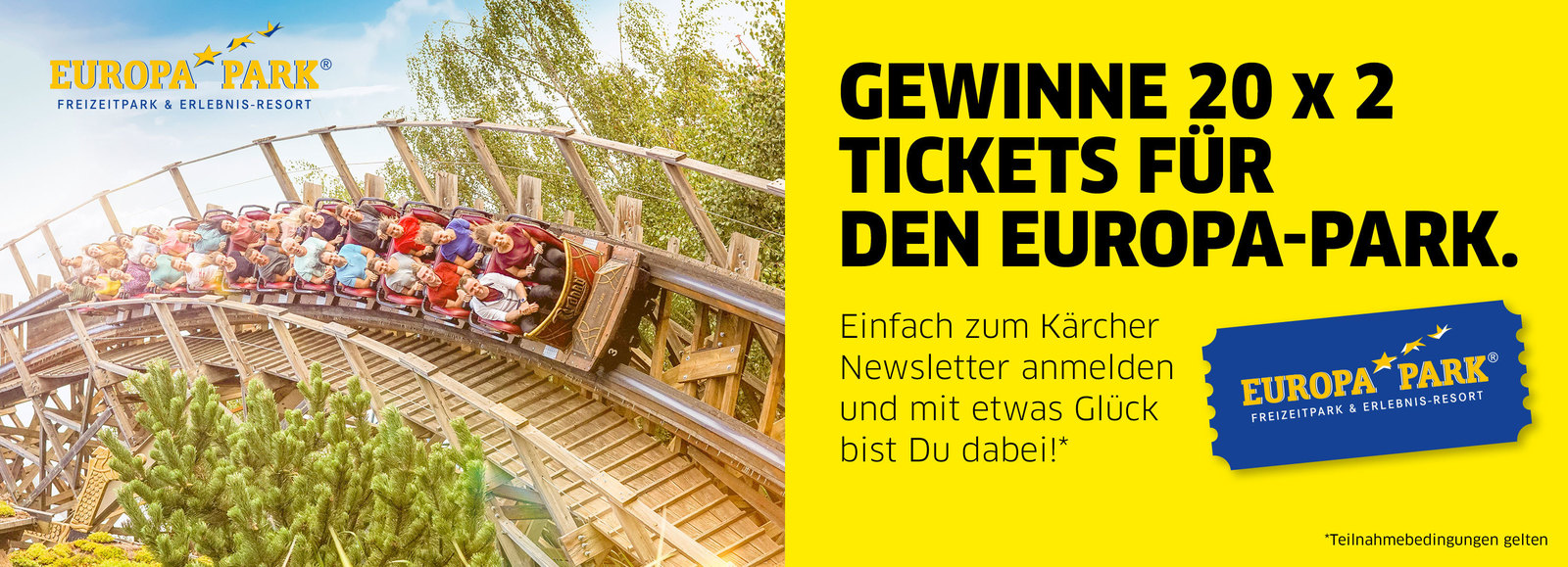 Kärcher Europapark Ticket Gewinnspiel Kärcher Europapark Ticket Gewinnspiel