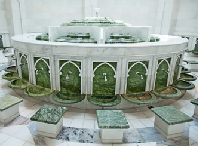 Outside area cleaning with a sweeper