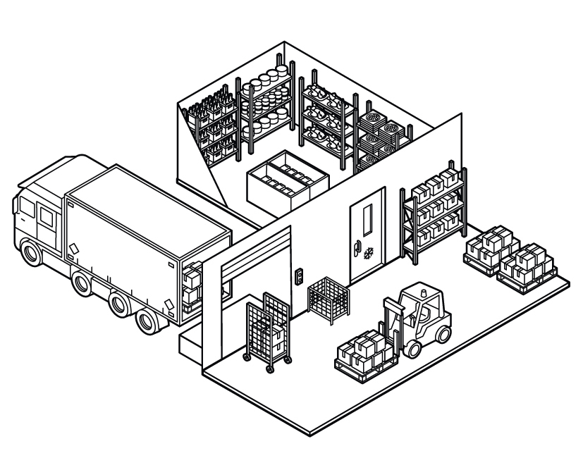 Hình ảnh mô tả khu vực giao nhận hàng hóa