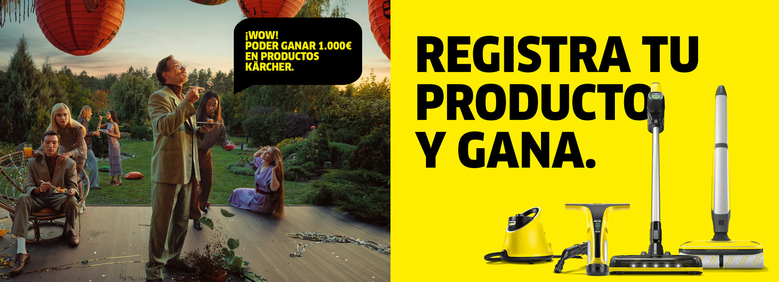 Registra tu producto y gana Registra tu producto y gana con Kärcher