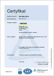 Certyfikat ISO 9001:2015 Certyfikat ISO 9001:2015