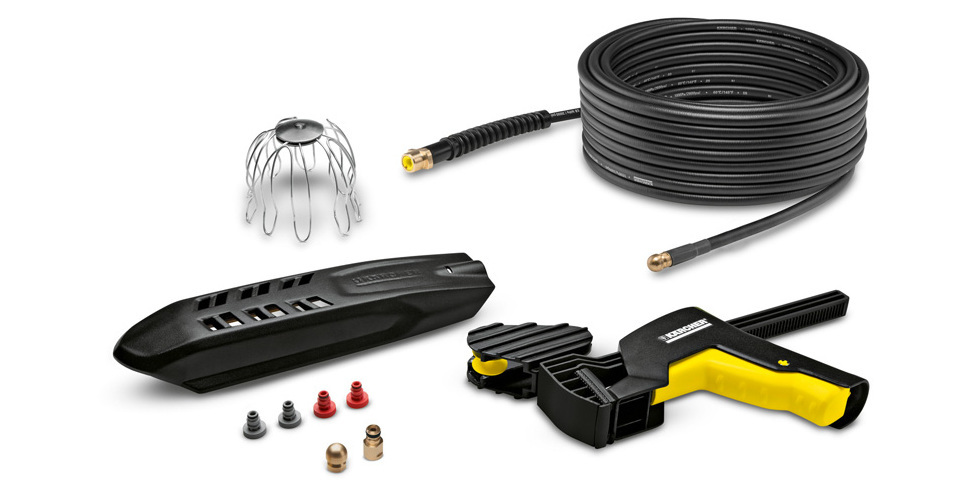 Dachrinnen- und Rohrreinigungsset