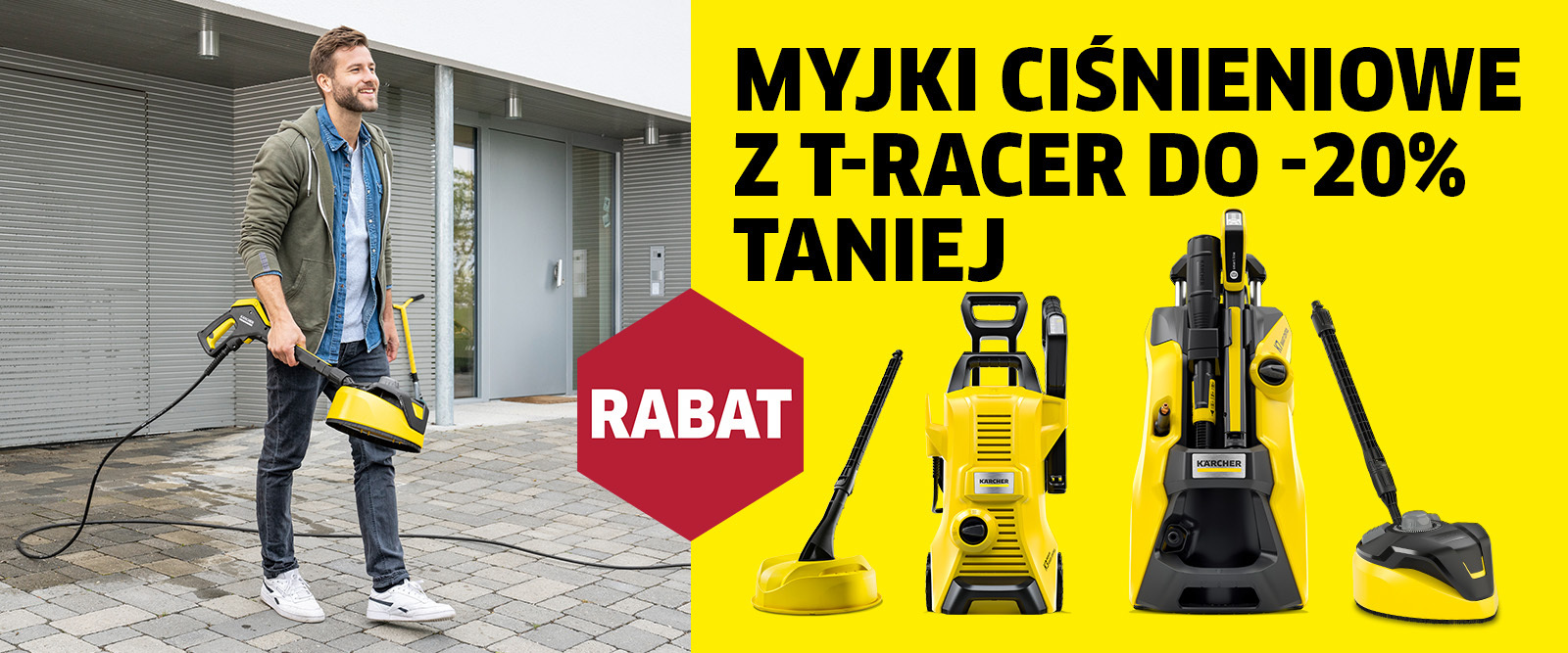 Do -20% na myjki ciśnieniowe z T-Racer Do -20% na myjki ciśnieniowe z T-Racer
