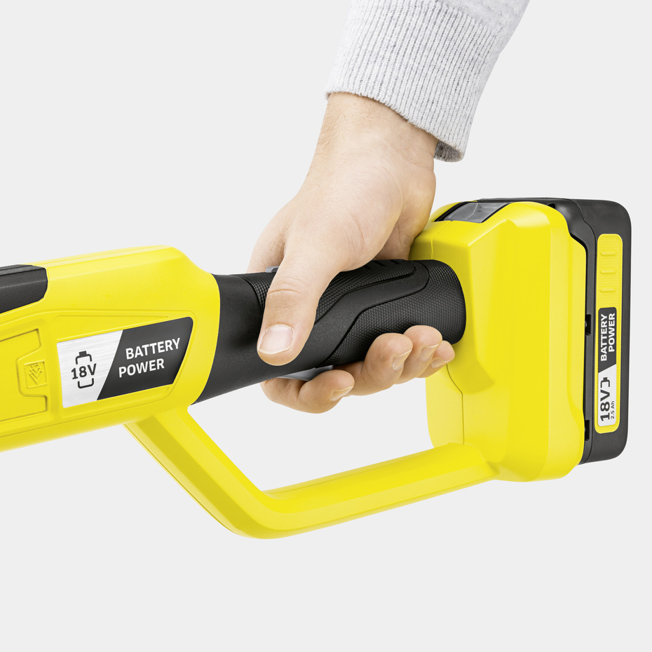 Cut branches at the touch of a button, with no force required Cut branches at the touch of a button, with no force required