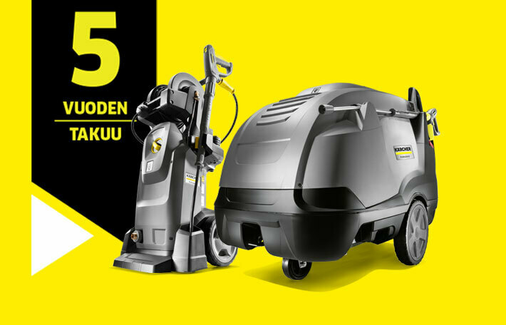 Kärcher Professional -painepesureissa on viiden vuoden takuuaika