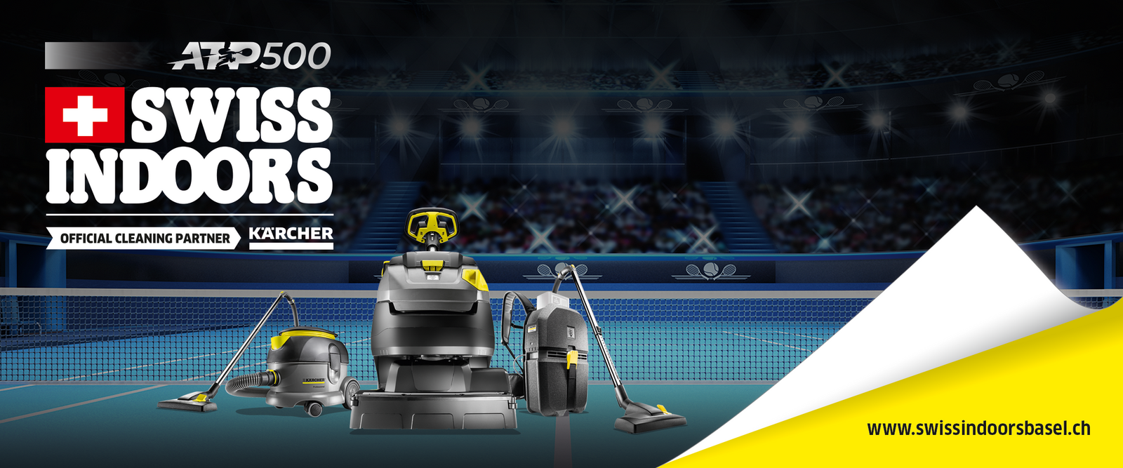 Kärcher comme Official Cleaning Partner du Swiss Indoors Bâle 2022