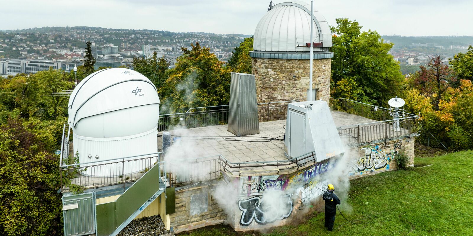 Cleaning the Stuttgart Observatory Cleaning the Stuttgart Observatory