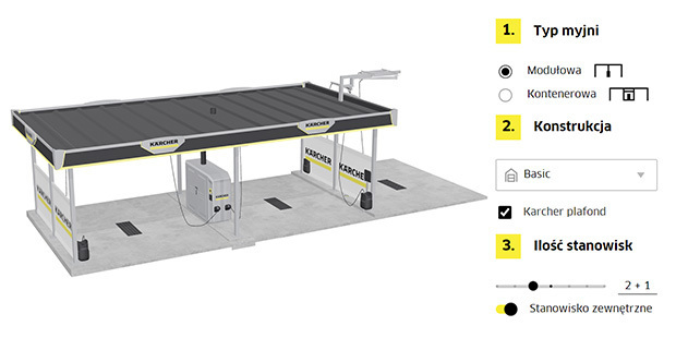 Konfigurator myjni samoobsługowej Kärcher