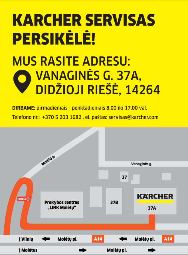 KC Lietuva zemelapis Karcher centru Lietuvoje zemelapis