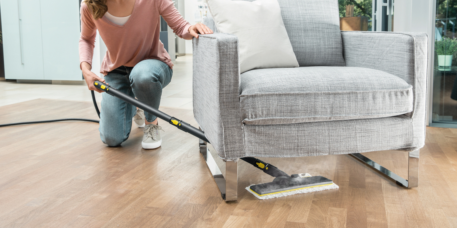 Limpieza con la limpiadora de vapor