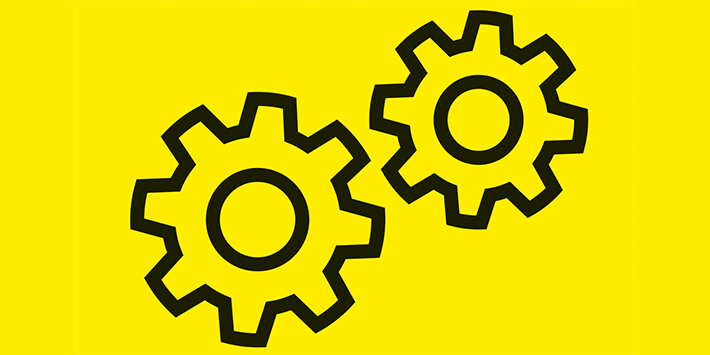 Cogs pictogram Cogs pictogram