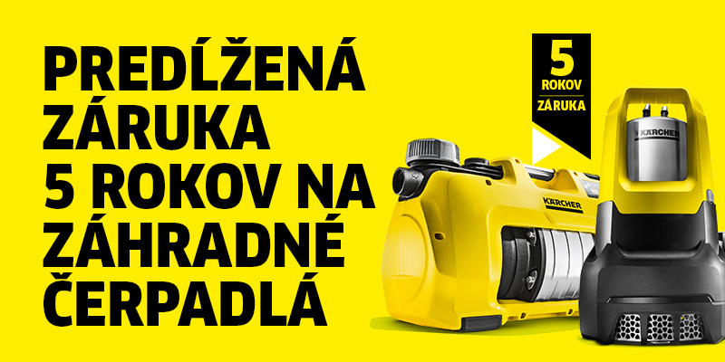 Kärcher čerpadlá - bezplatné predĺženie záruky Kärcher čerpadlá - bezplatné predĺženie záruky