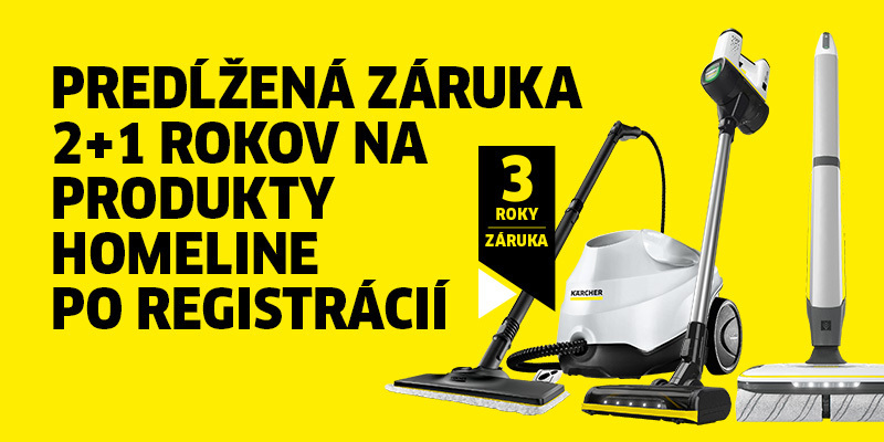 Kärcher HomeLine produkty - bezplatné predĺženie záruky! Kärcher HomeLine produkty - bezplatné predĺženie záruky!