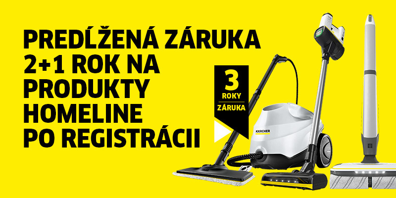 Kärcher HomeLine produkty - bezplatné predĺženie záruky! Kärcher HomeLine produkty - bezplatné predĺženie záruky!