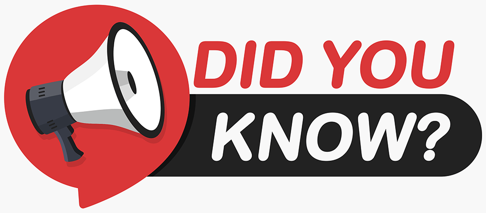 Did you know? Illustration of a megaphone with the words Did You Know next to it
