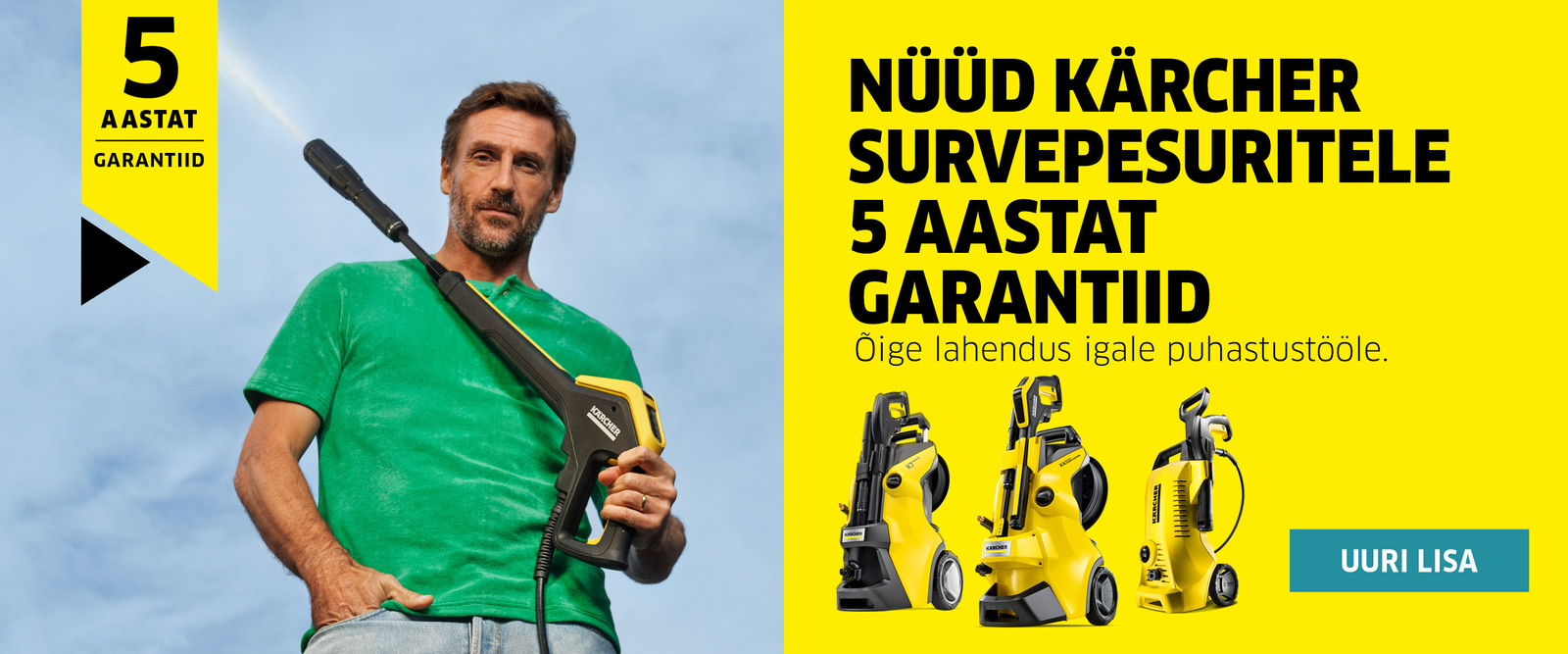 5 aastat garantiid survepesuritele