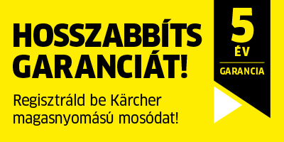 5 év garancia magasnyomású mosókra
