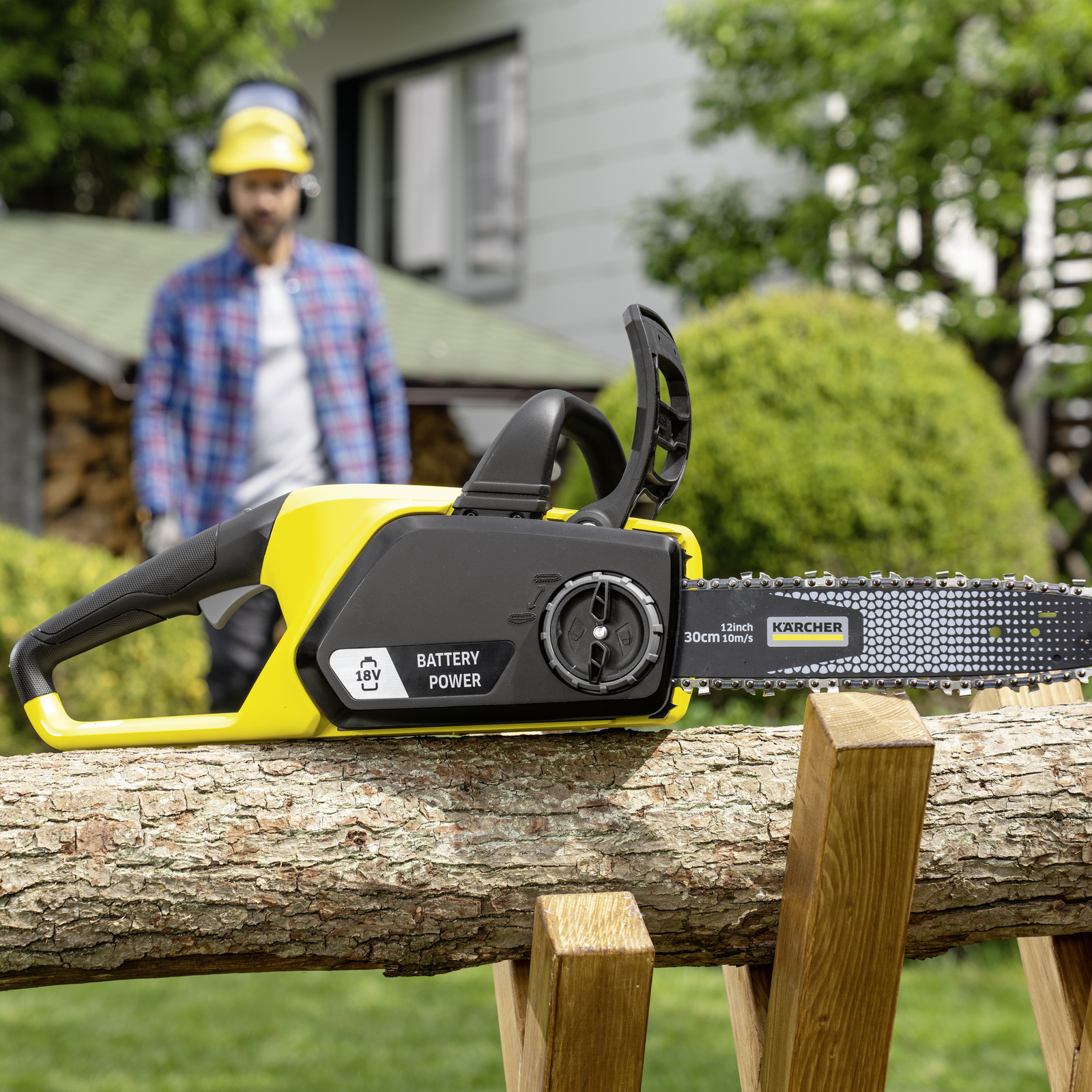 Battery chain saw brushless motor