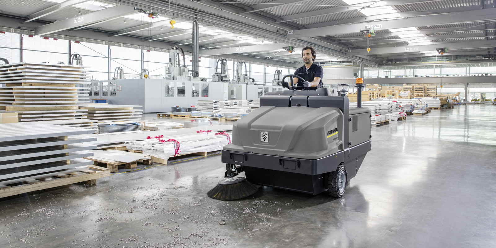 Industriële veegmachine