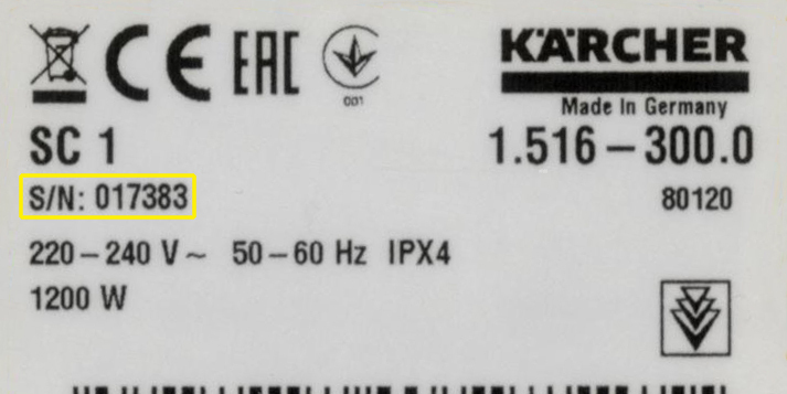 Serial number Serial number