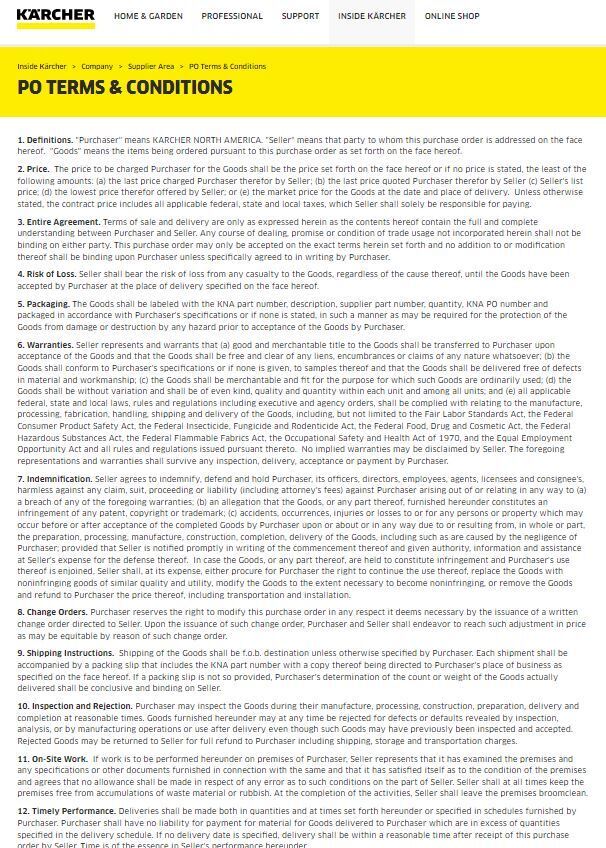 Purchasing Terms and Conditions KNA