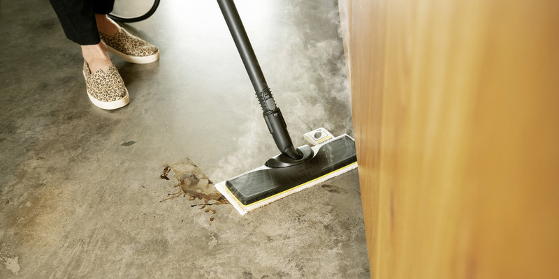 reinigen van vloeren met Kärcher stoomreiniger schoonmaken van vloeren met Kärcher stoomreiniger