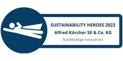 Kärcher wurde als Sustainability Hero ausgezeichnet. Kärcher wurde als Sustainability Hero ausgezeichnet.