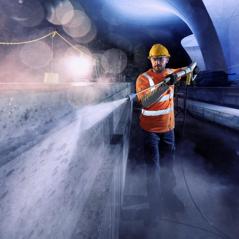 Ugressfjerning med varmtvannsvasker