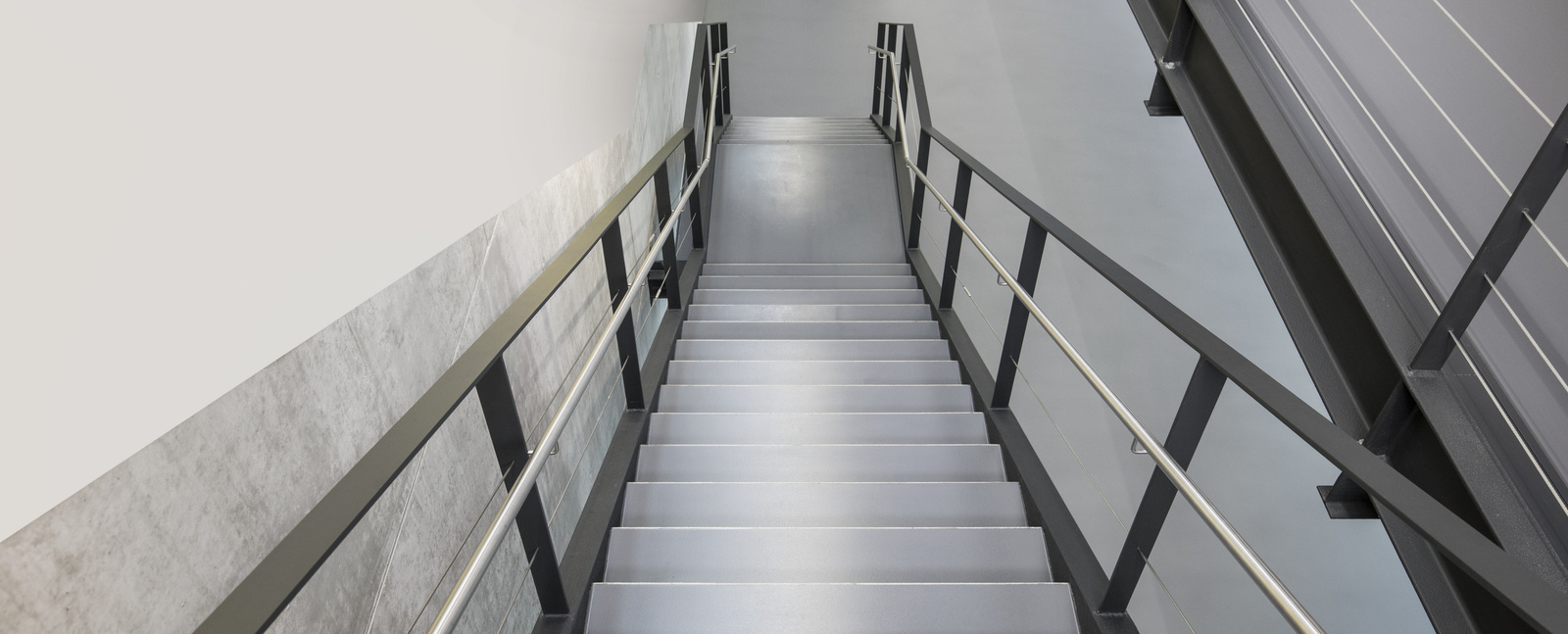 Cleaning stairwells A staircase leading downward