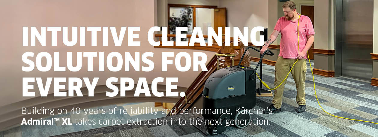 Compact Walk-Behind Carpet Extractor – Admiral XL Intuitive Cleaning Solutions for Every Space – Kärcher Admiral XL Carpet Extractor