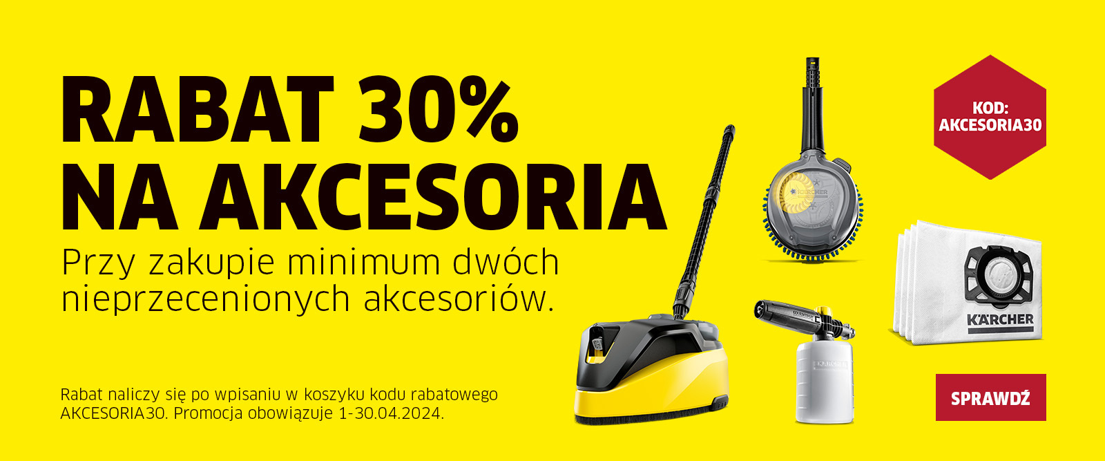 Rabat 30% na akcesoria z kodem AKCESORIA30.