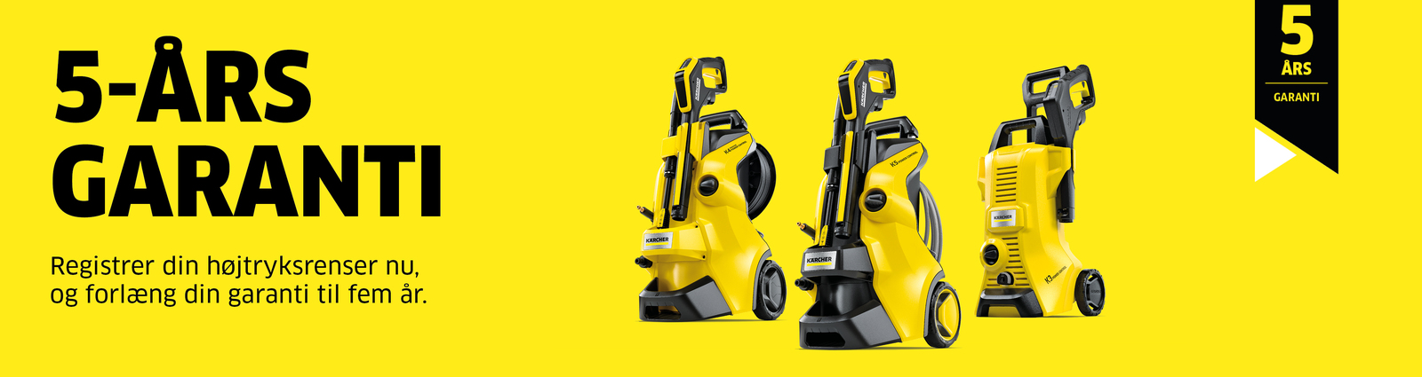Kärcher højtryksrenser 5 års garanti 