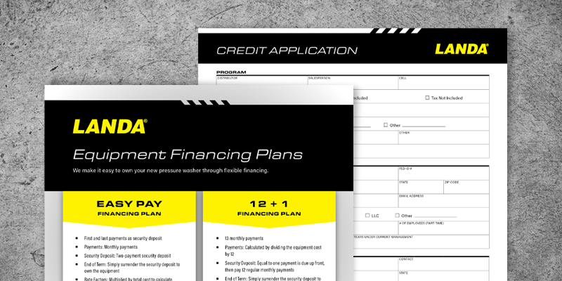 flyer cover for Landa Equipment Finance Programs