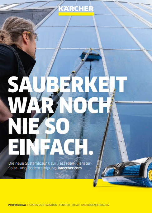 Broschüre System zur Fassaden-,  Fenster-, Solar- und Bodenreinigung Broschüre System zur Fassaden-,  Fenster-, Solar- und Bodenreinigung