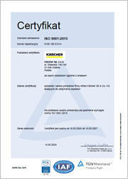 Certyfikat ISO 9001:2015