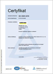 Certyfikat ISO 45001:2018