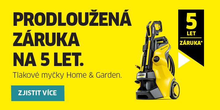 Získejte záruku 5 let na tlakovou myčku Kärcher