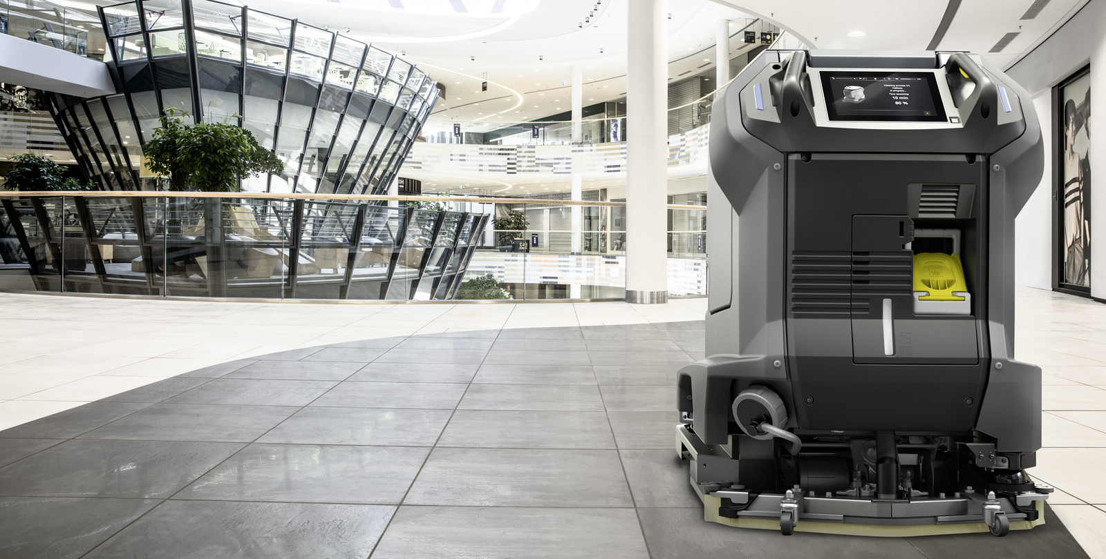 Robotik Ein Scheuersaugroboter im Einsatz