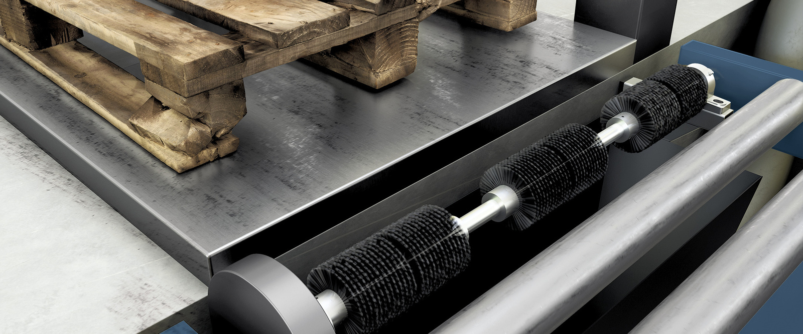 Cleaning pallets Pallet extraction in logistics